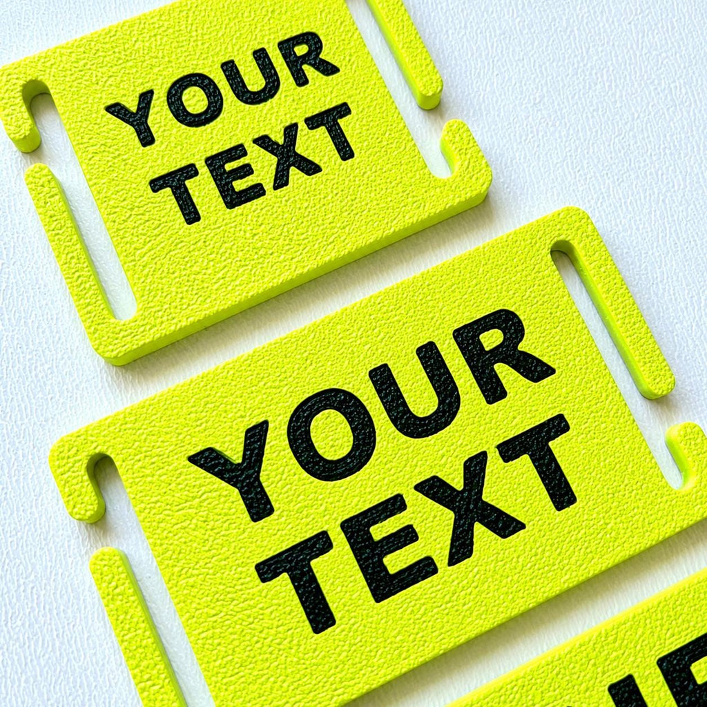 Personalised Text Molle Tag - Custom Plastic Badge Patch for Tactical Backpack Webbing Straps