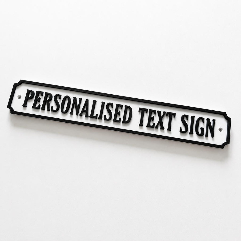 Personalised Text Sign – Custom Street Road New Home House Decoration Plate