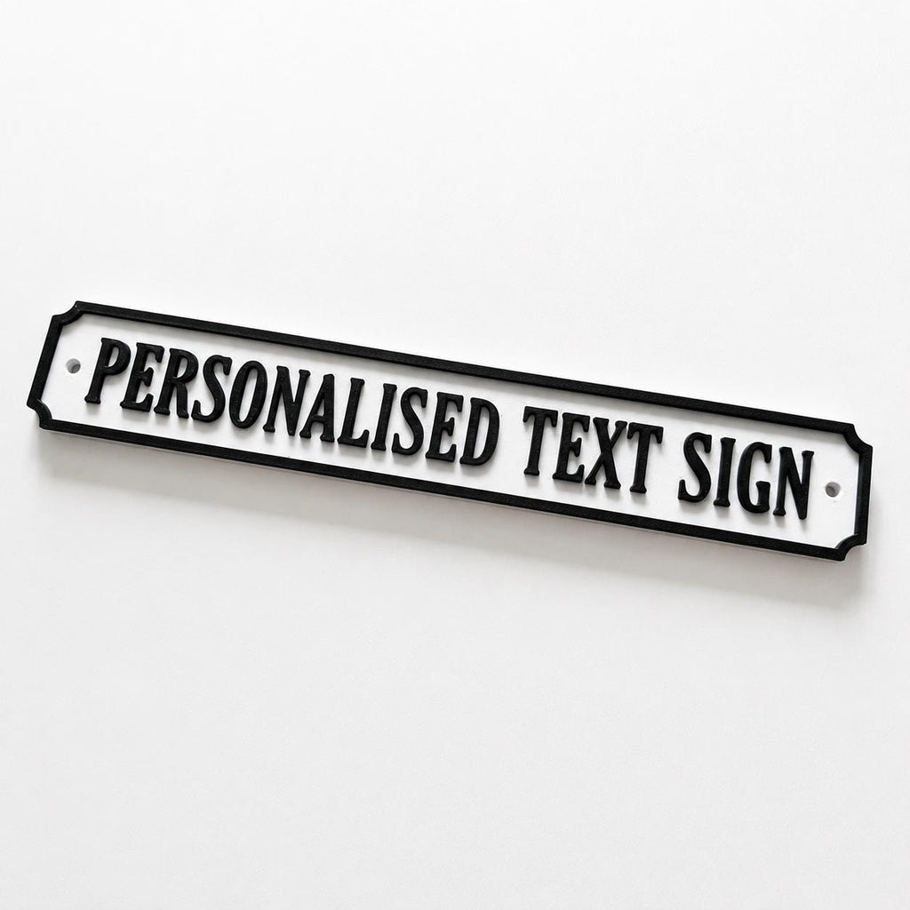 Personalised Text Sign – Custom Street Road New Home House Decoration Plate