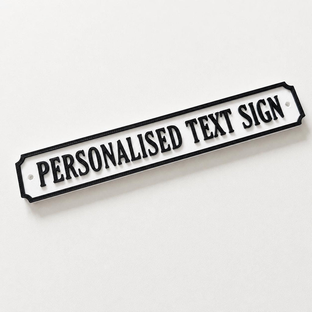 Personalised Text Sign – Custom Street Road New Home House Decoration Plate