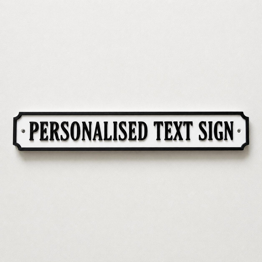 Personalised Text Sign – Custom Street Road New Home House Decoration Plate