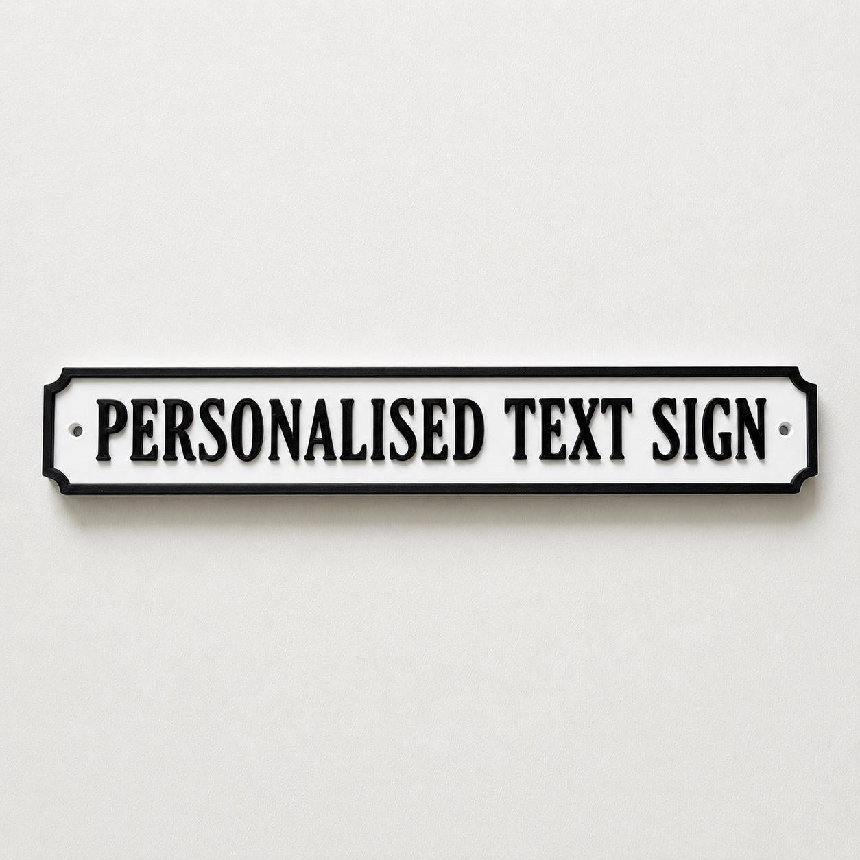 Personalised Text Sign – Custom Street Road New Home House Decoration Plate