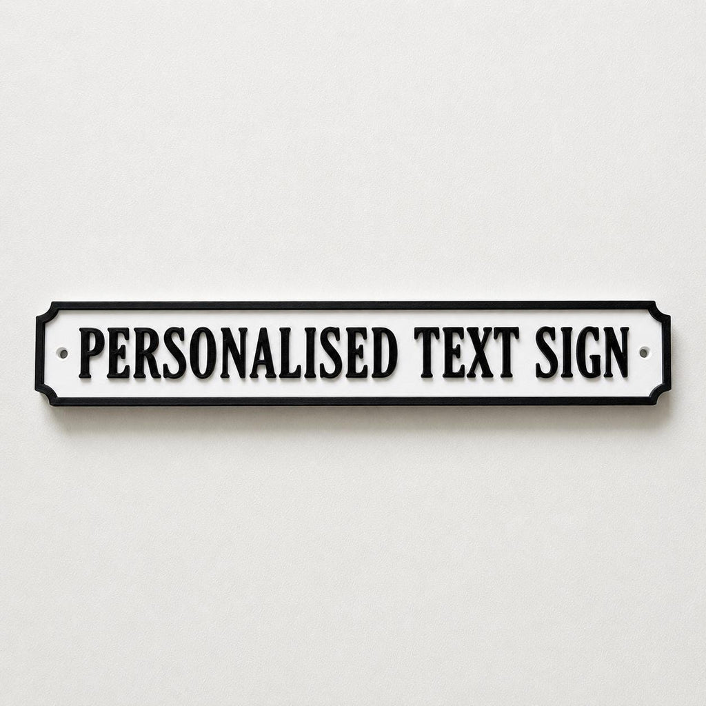 Personalised Text Sign – Custom Street Road New Home House Decoration Plate