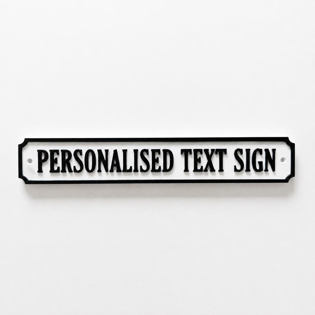 Personalised Text Sign – Custom Street Road New Home House Decoration Plate
