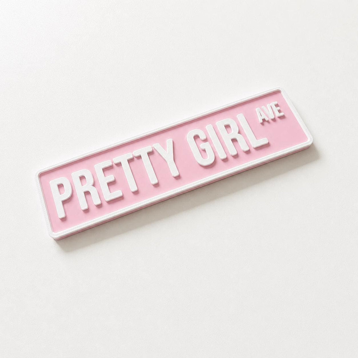 Pretty Girl Avenue Sign Girls Pink Bedroom Decor Door Decoration Plate Plaque