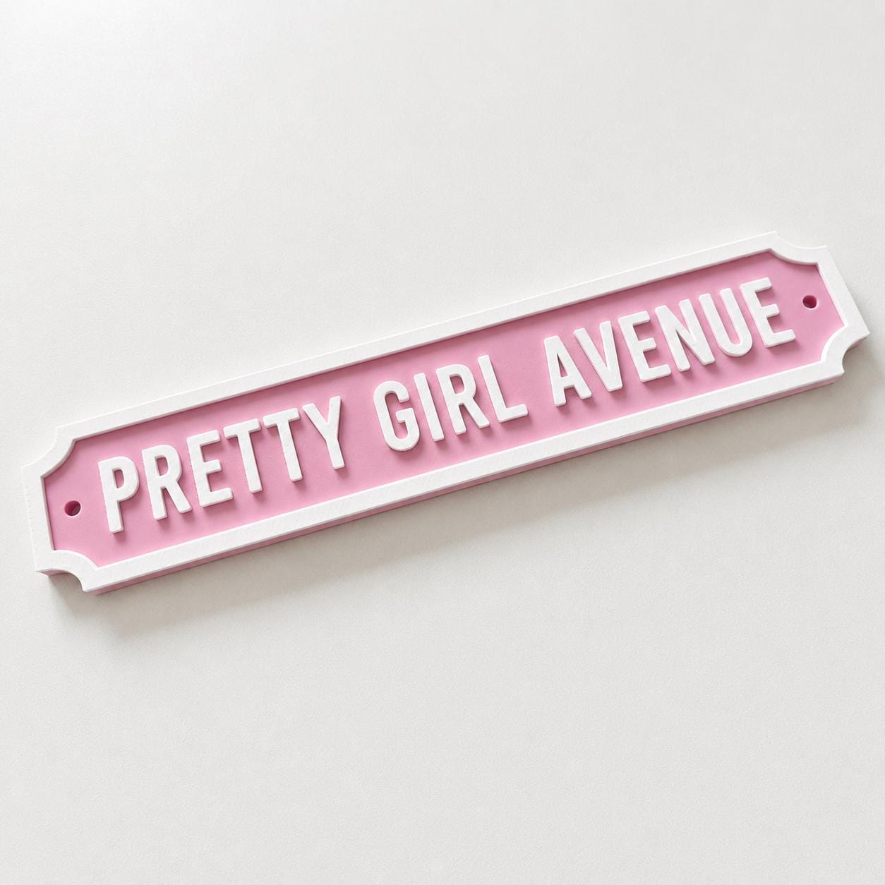 Pretty Girl Avenue Sign Girls Pink Bedroom Decor Door Decoration Plate Plaque