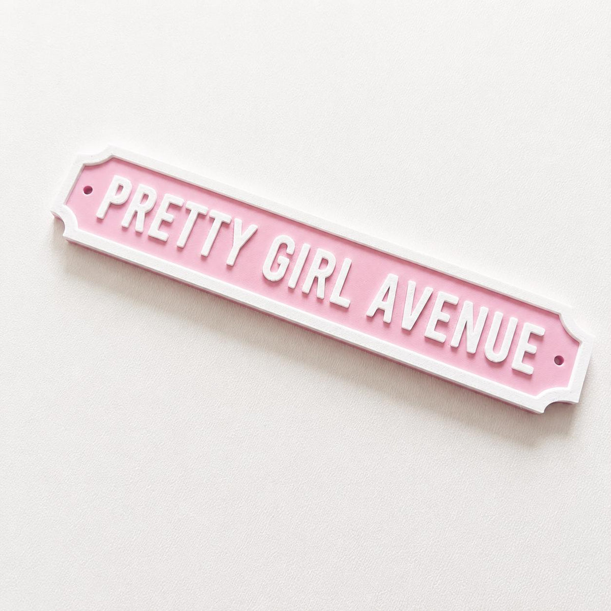 Pretty Girl Avenue Sign Girls Pink Bedroom Decor Door Decoration Plate Plaque
