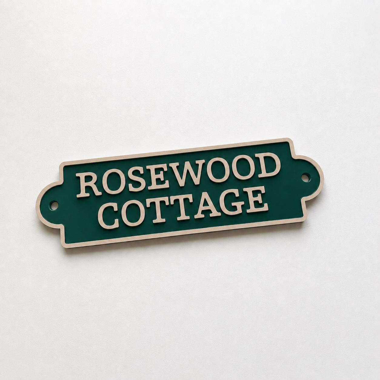 Personalised Text Sign Custom House Name Plaque Garden Wall Plate Memorial Bench