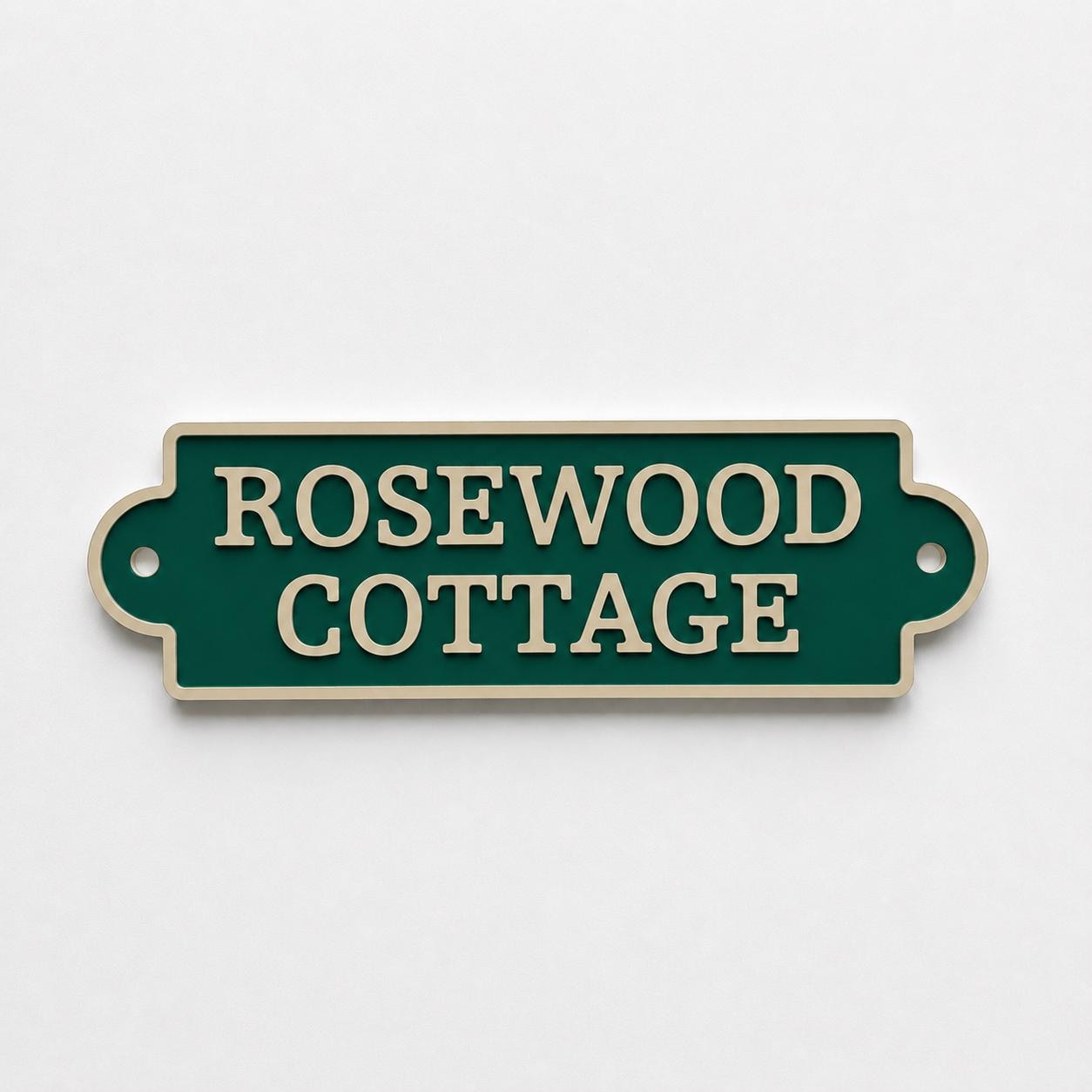 Personalised Text Sign Custom House Name Plaque Garden Wall Plate Memorial Bench