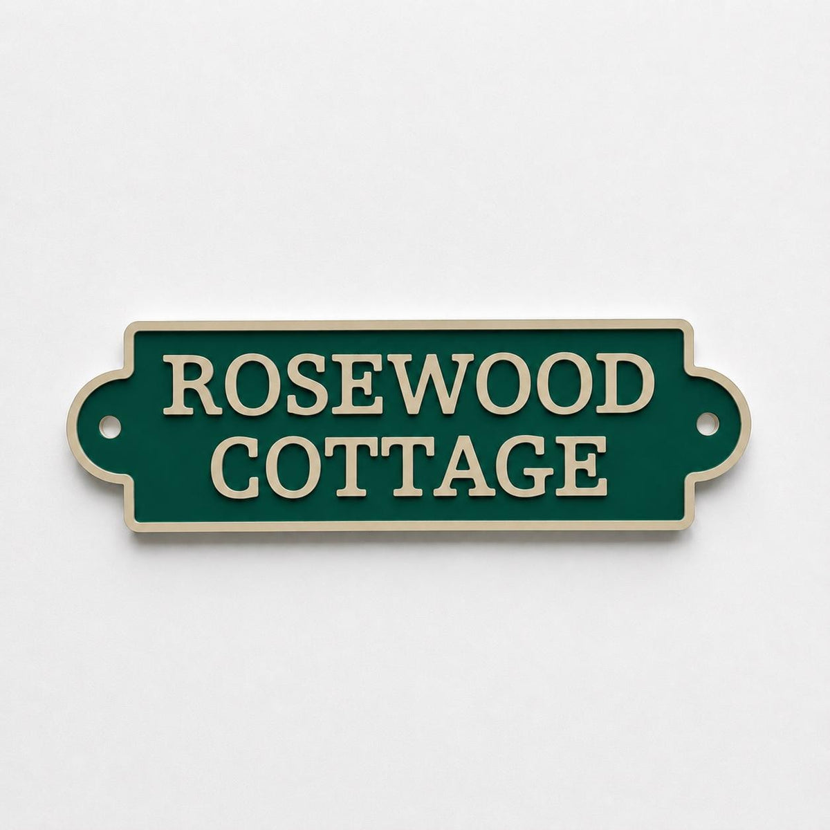 Personalised Text Sign Custom House Name Plaque Garden Wall Plate Memorial Bench