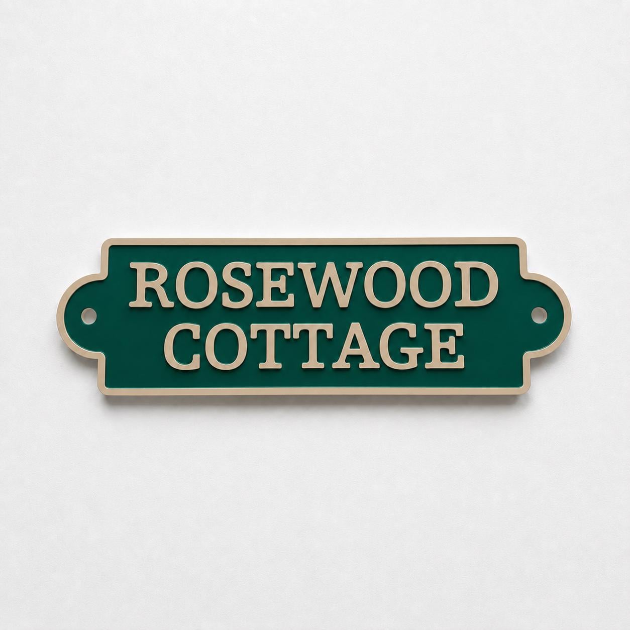 Personalised Text Sign Custom House Name Plaque Garden Wall Plate Memorial Bench