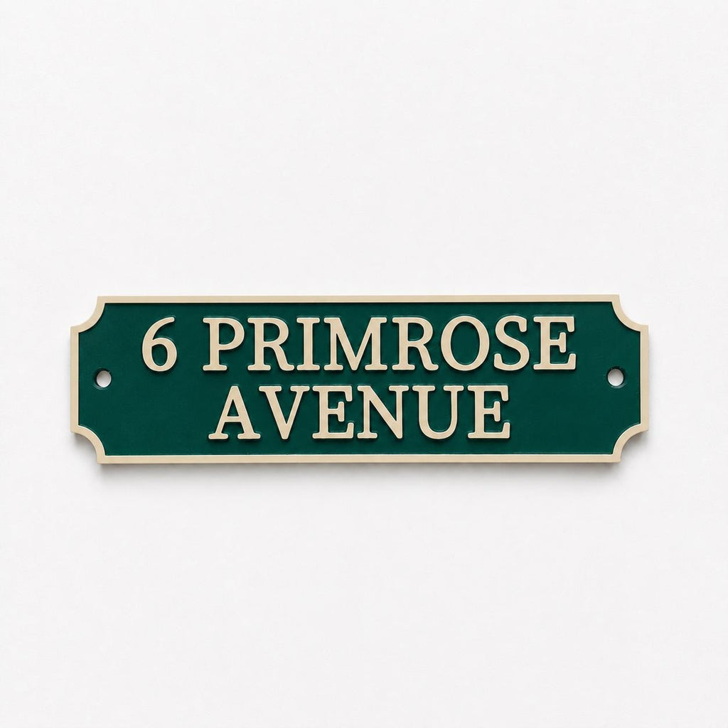 Personalised Text Sign Custom House Name Plaque Garden Wall Plate Memorial Bench