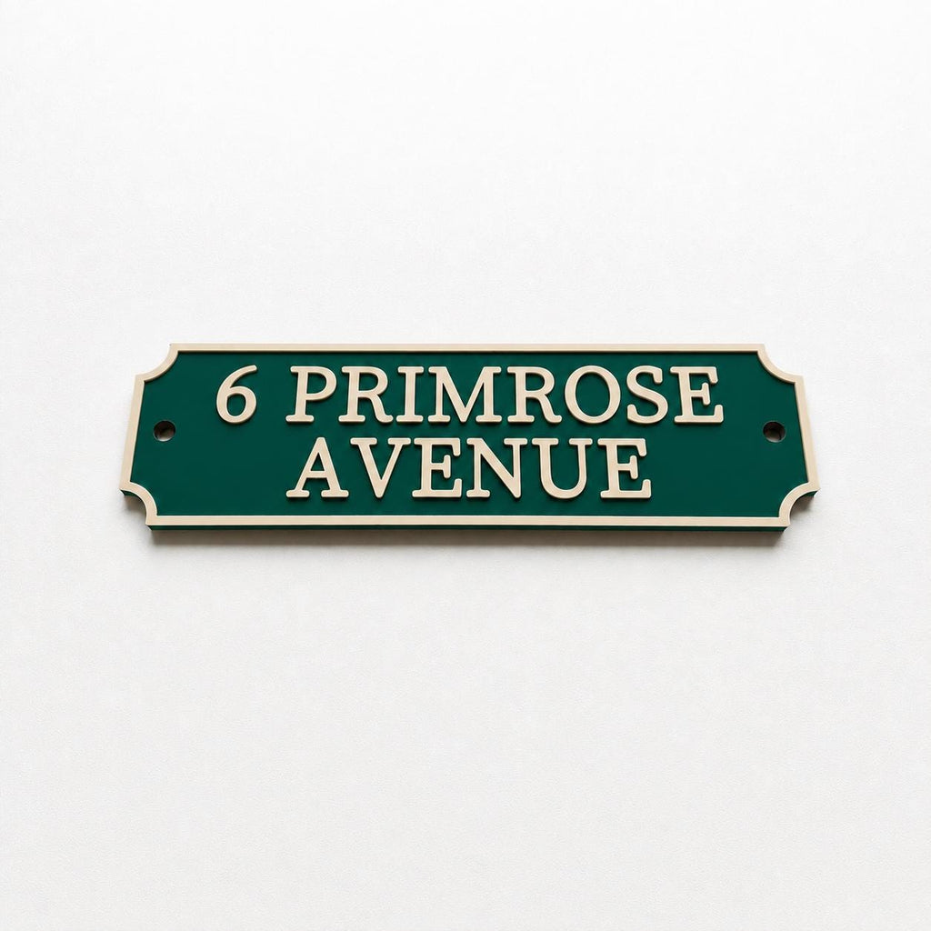 Personalised Text Sign Custom House Name Plaque Garden Wall Plate Memorial Bench