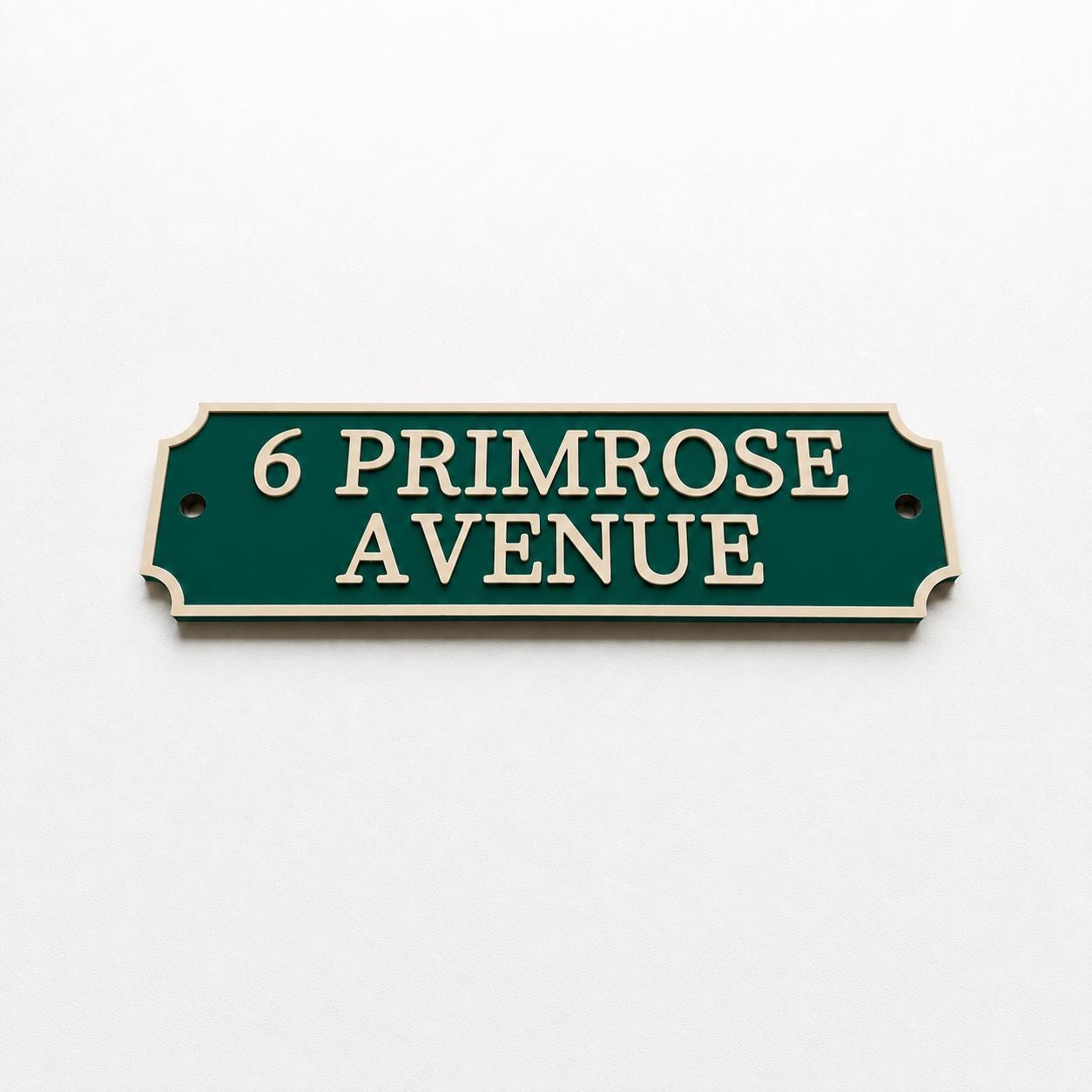 Personalised Text Sign Custom House Name Plaque Garden Wall Plate Memorial Bench