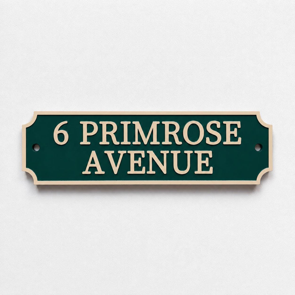 Personalised Text Sign Custom House Name Plaque Garden Wall Plate Memorial Bench