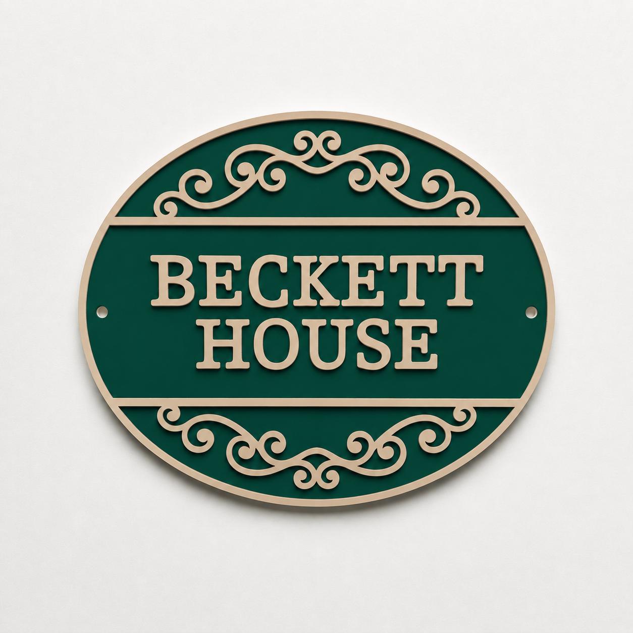 Personalised Text Sign Custom House Name Plaque Garden Wall Plate Memorial Bench