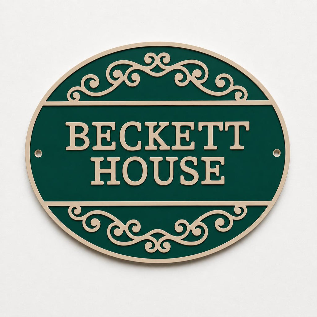 Personalised Text Sign Custom House Name Plaque Garden Wall Plate Memorial Bench