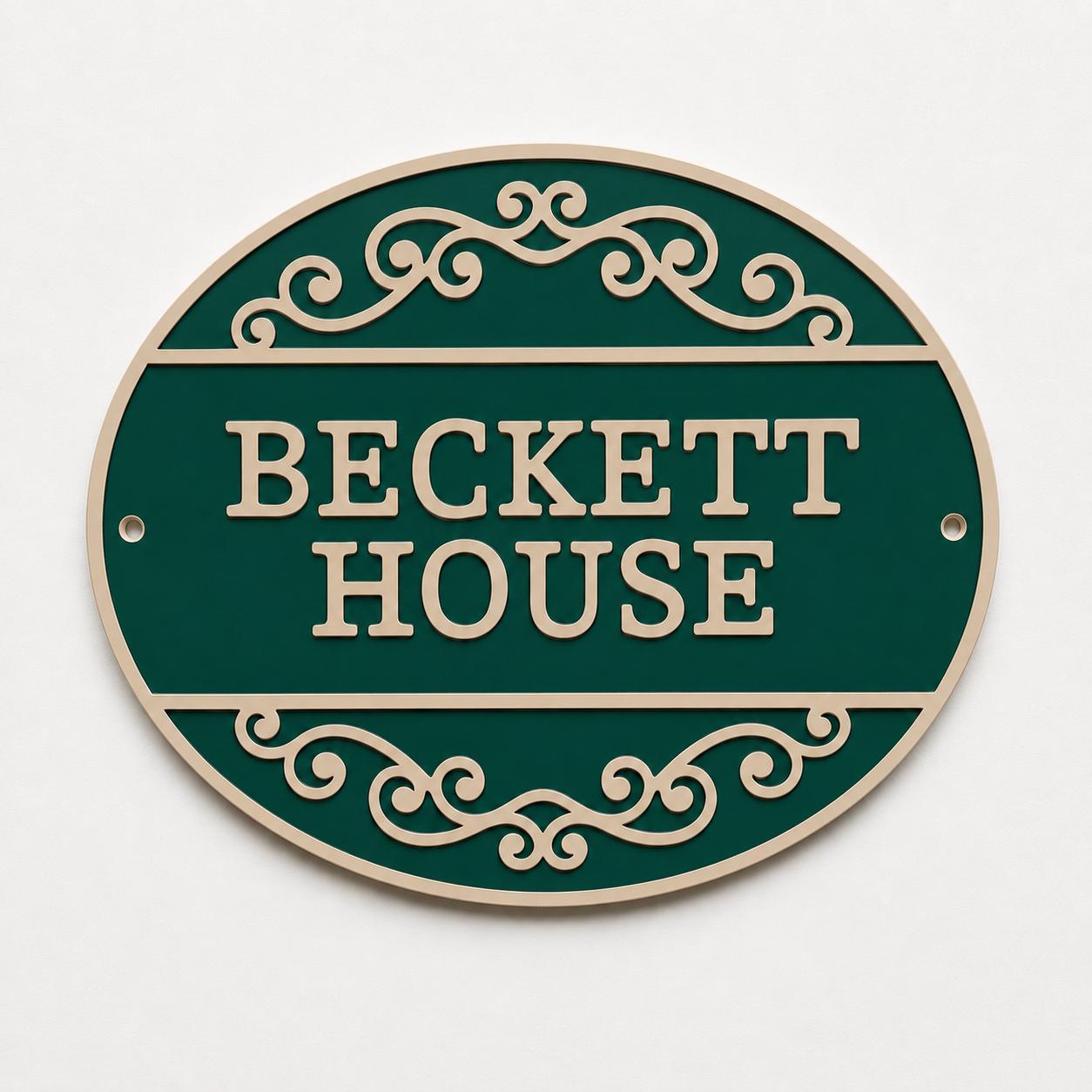 Personalised Text Sign Custom House Name Plaque Garden Wall Plate Memorial Bench