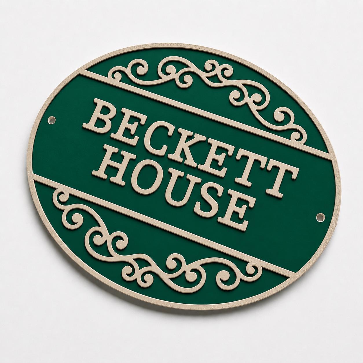Personalised Text Sign Custom House Name Plaque Garden Wall Plate Memorial Bench