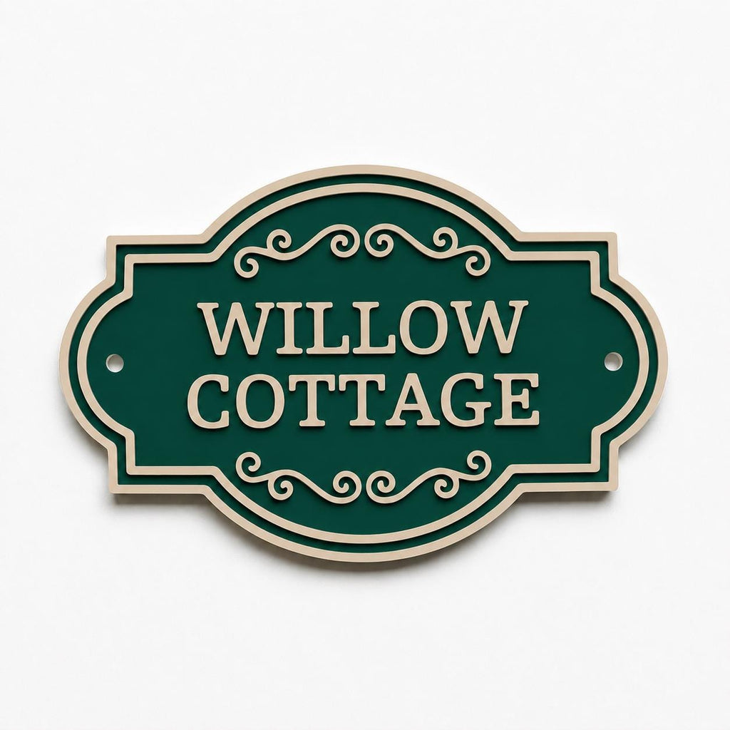 Personalised Text Sign Custom House Name Plaque Garden Wall Plate Memorial Bench