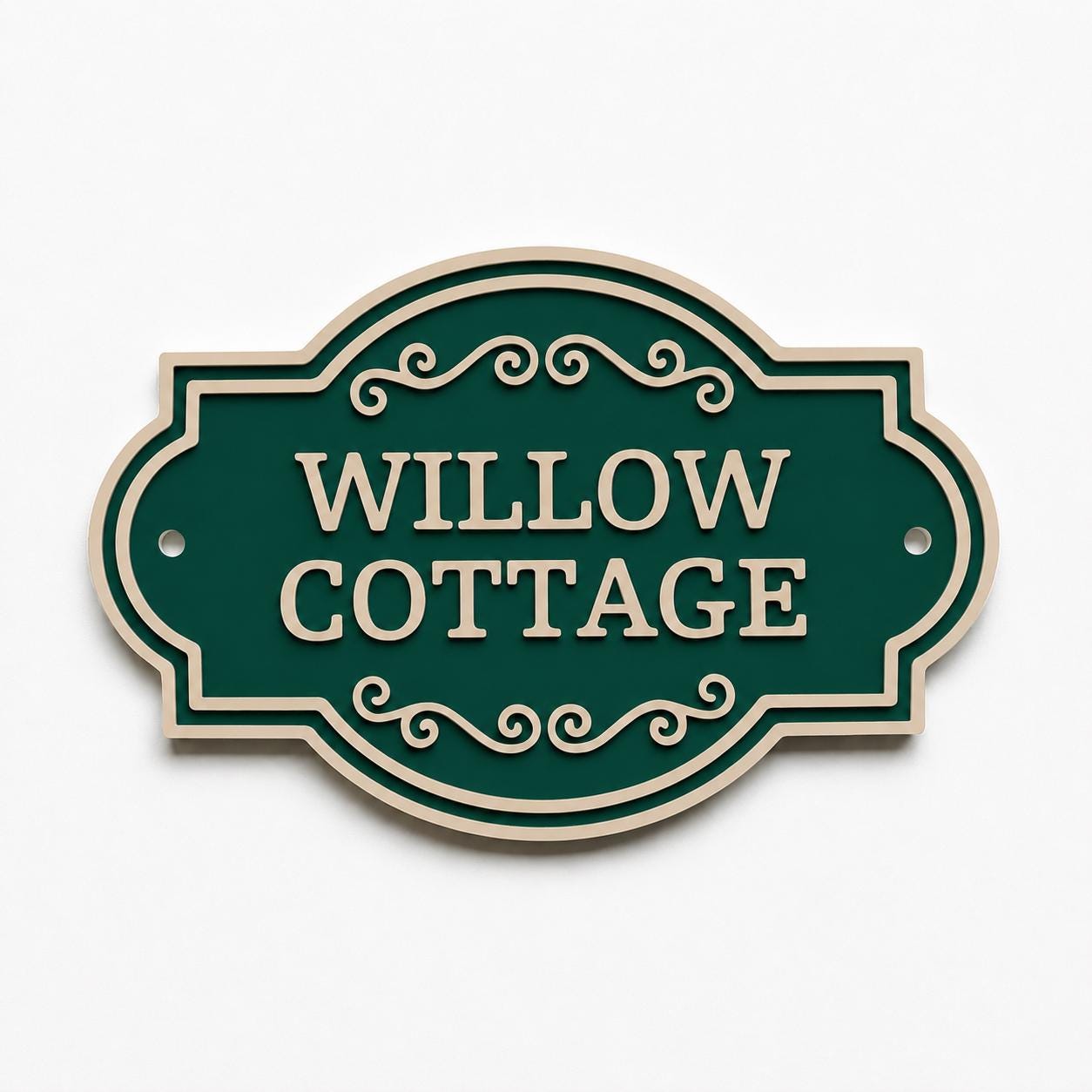 Personalised Text Sign Custom House Name Plaque Garden Wall Plate Memorial Bench