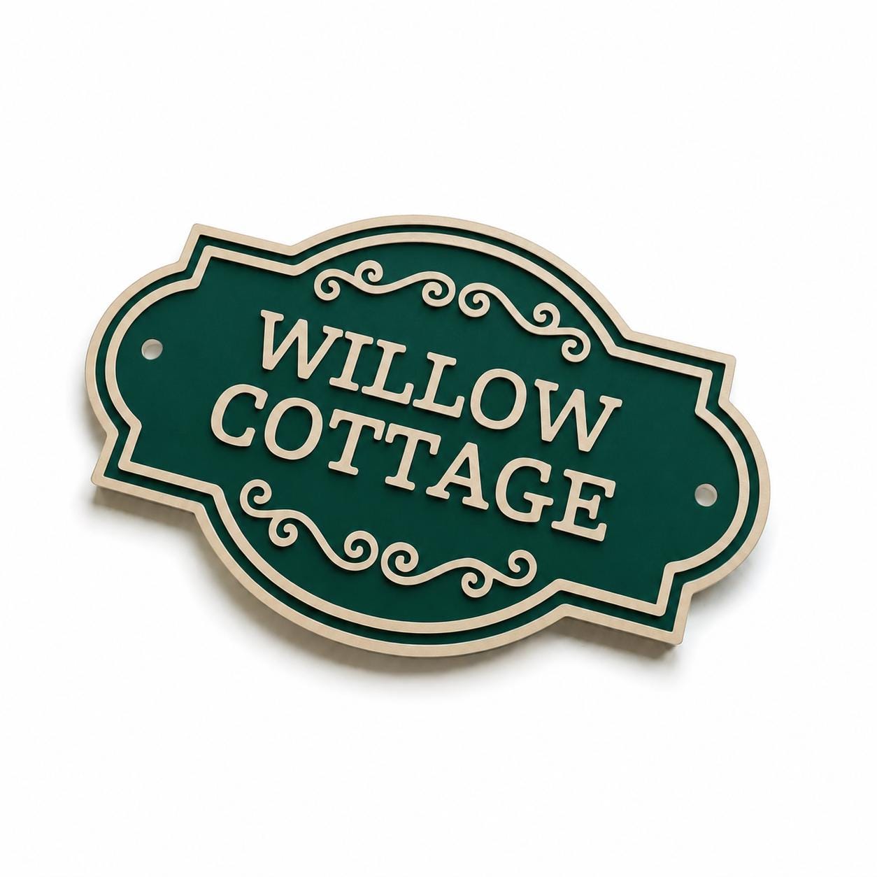 Personalised Text Sign Custom House Name Plaque Garden Wall Plate Memorial Bench