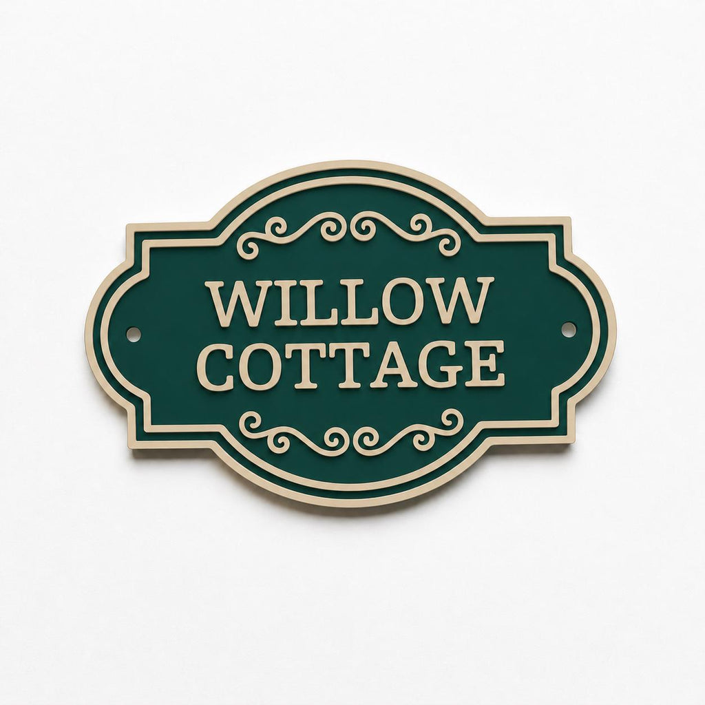 Personalised Text Sign Custom House Name Plaque Garden Wall Plate Memorial Bench