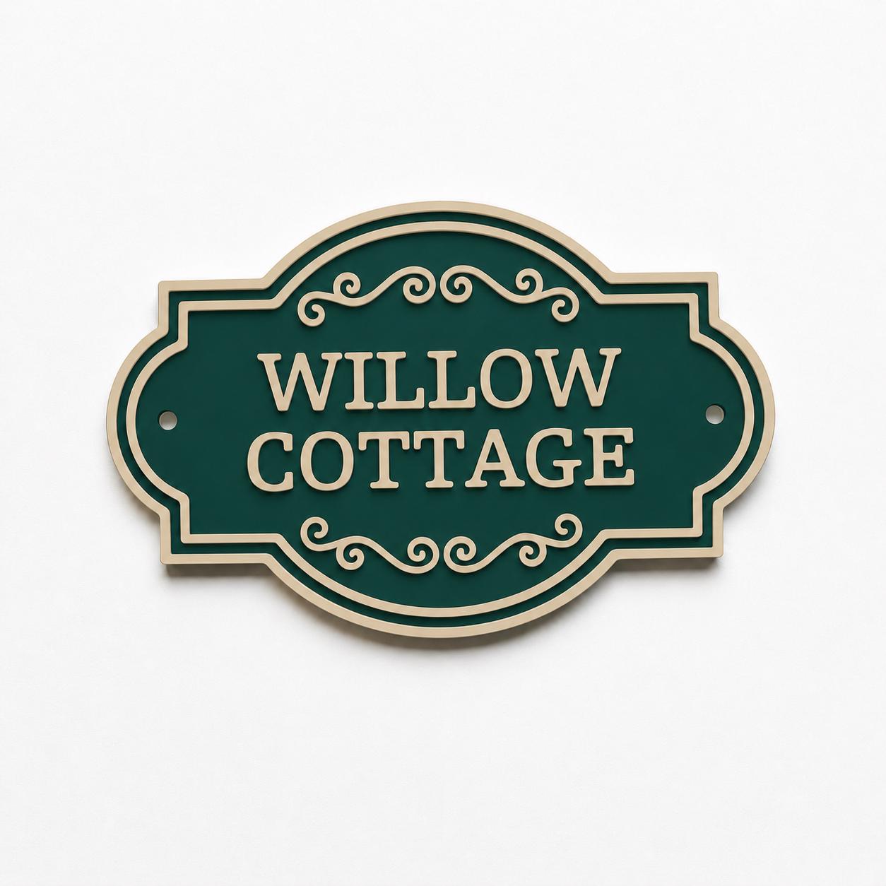 Personalised Text Sign Custom House Name Plaque Garden Wall Plate Memorial Bench