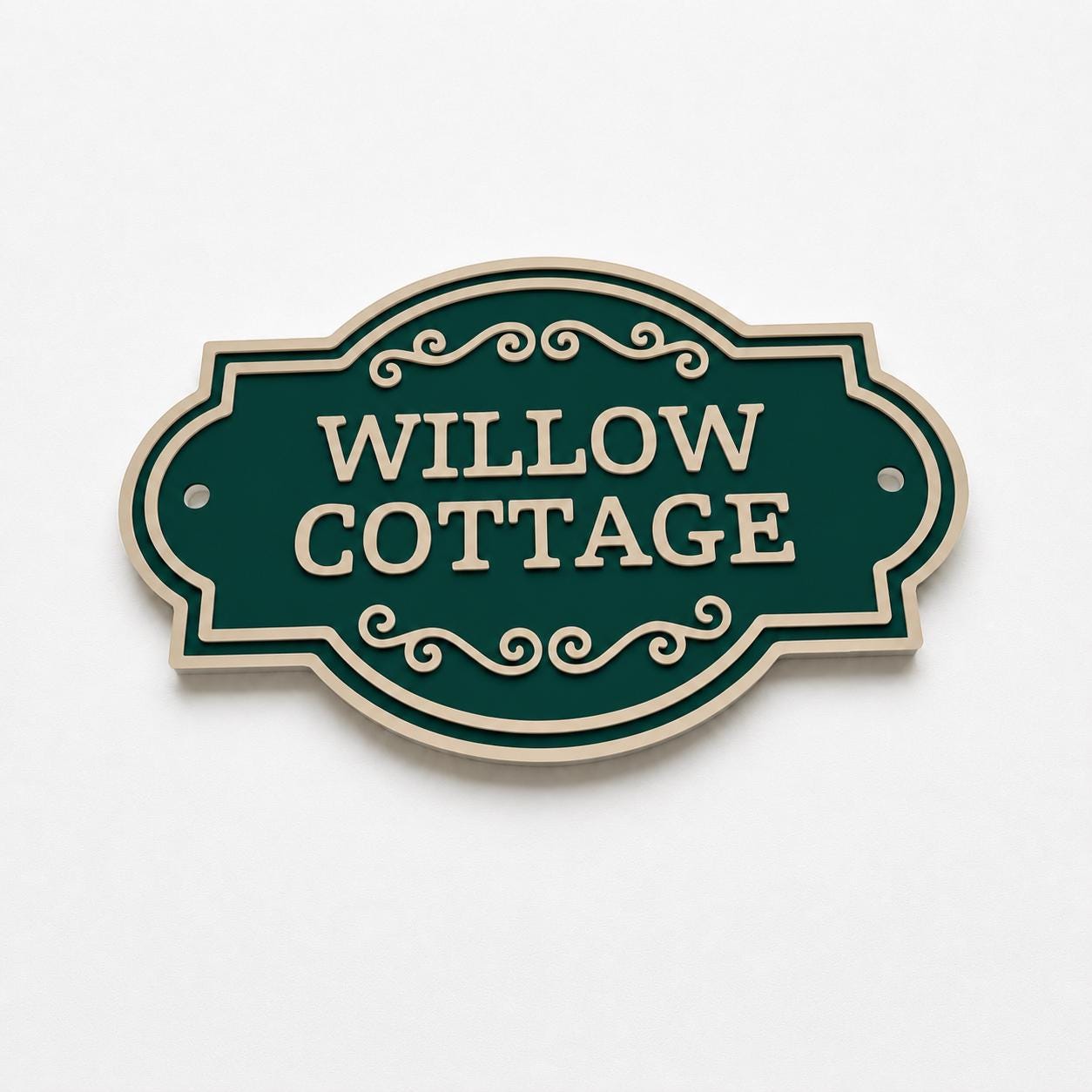 Personalised Text Sign Custom House Name Plaque Garden Wall Plate Memorial Bench