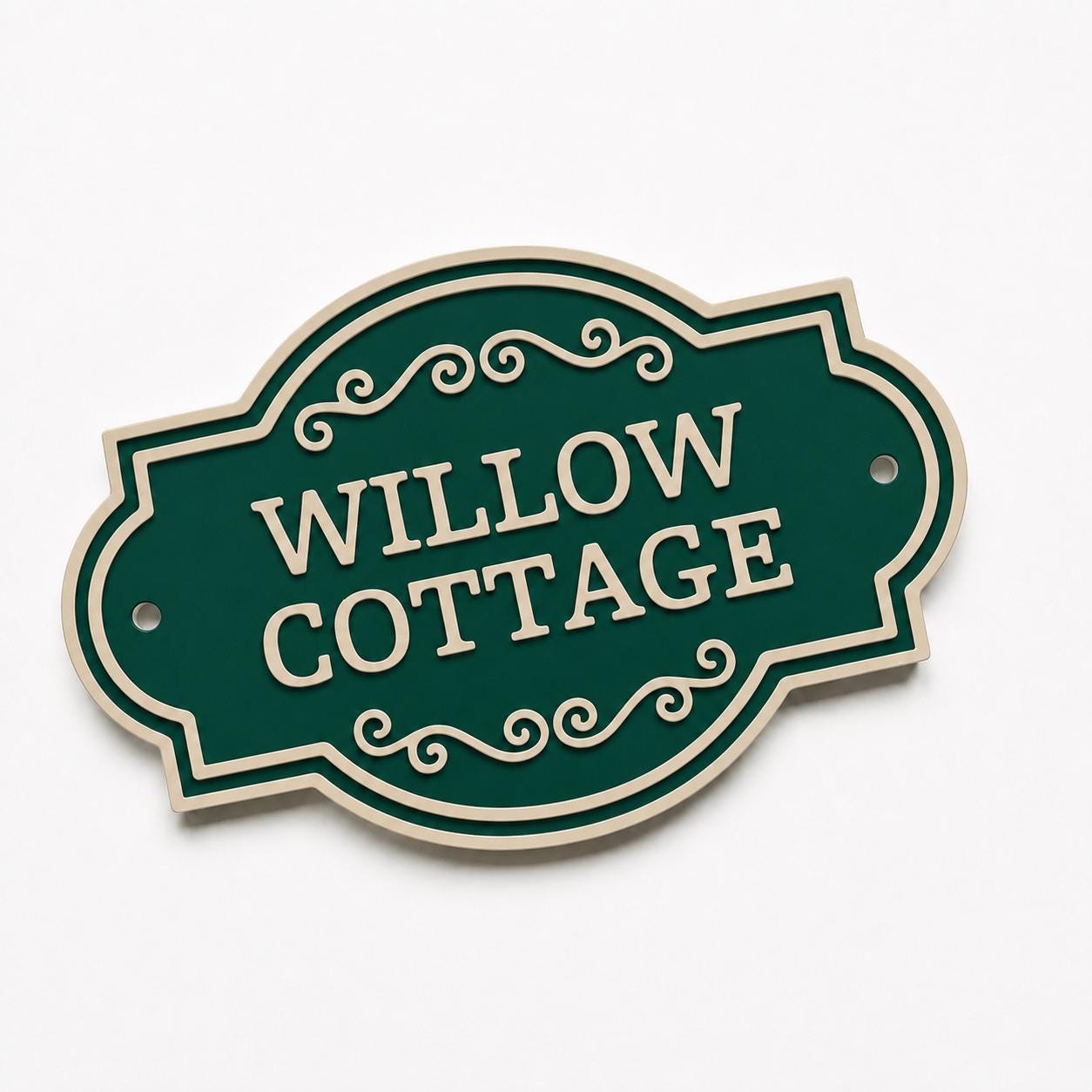 Personalised Text Sign Custom House Name Plaque Garden Wall Plate Memorial Bench