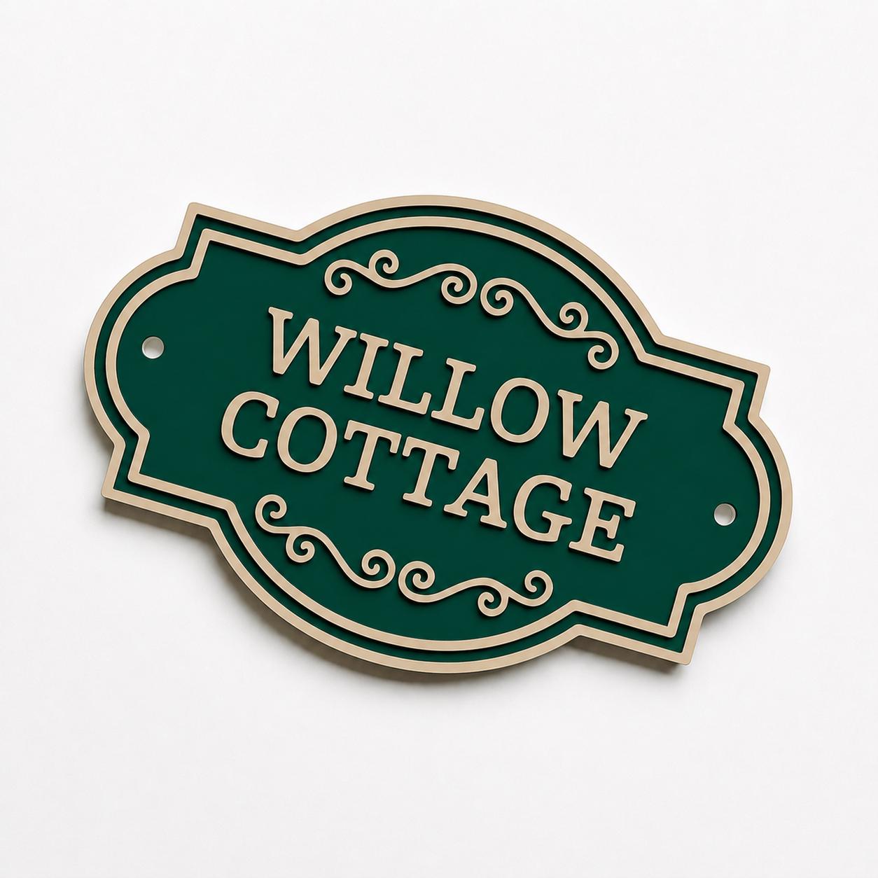 Personalised Text Sign Custom House Name Plaque Garden Wall Plate Memorial Bench