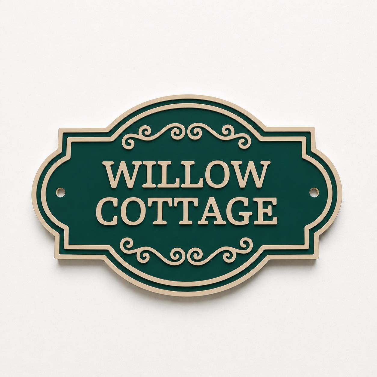 Personalised Text Sign Custom House Name Plaque Garden Wall Plate Memorial Bench