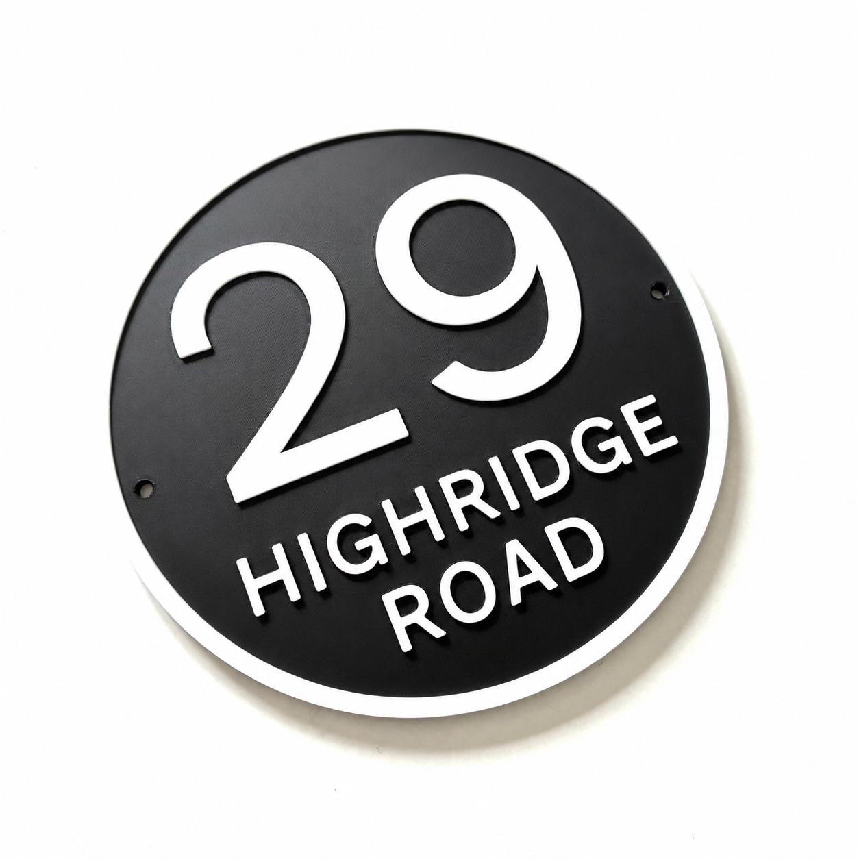 Personalised House Number Sign Custom Street Name Text Plaque Garden Wall Plate