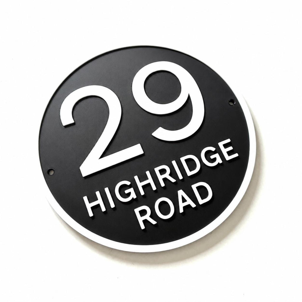 Personalised House Number Sign Custom Street Name Text Plaque Garden Wall Plate