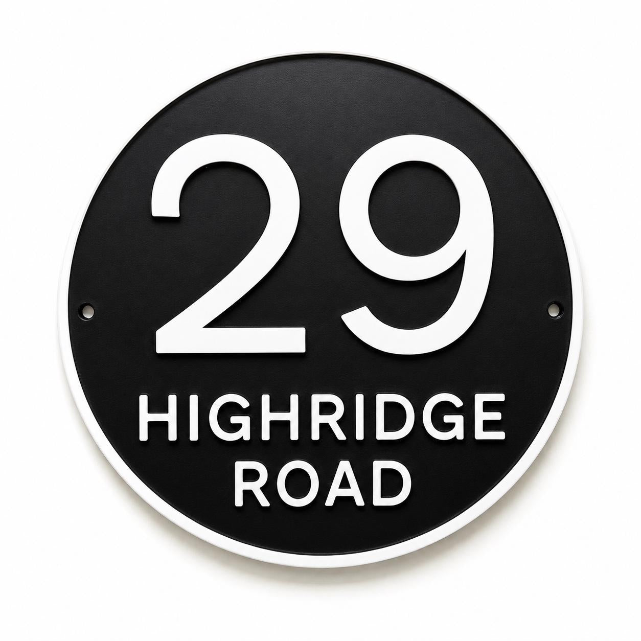 Personalised House Number Sign Custom Street Name Text Plaque Garden Wall Plate