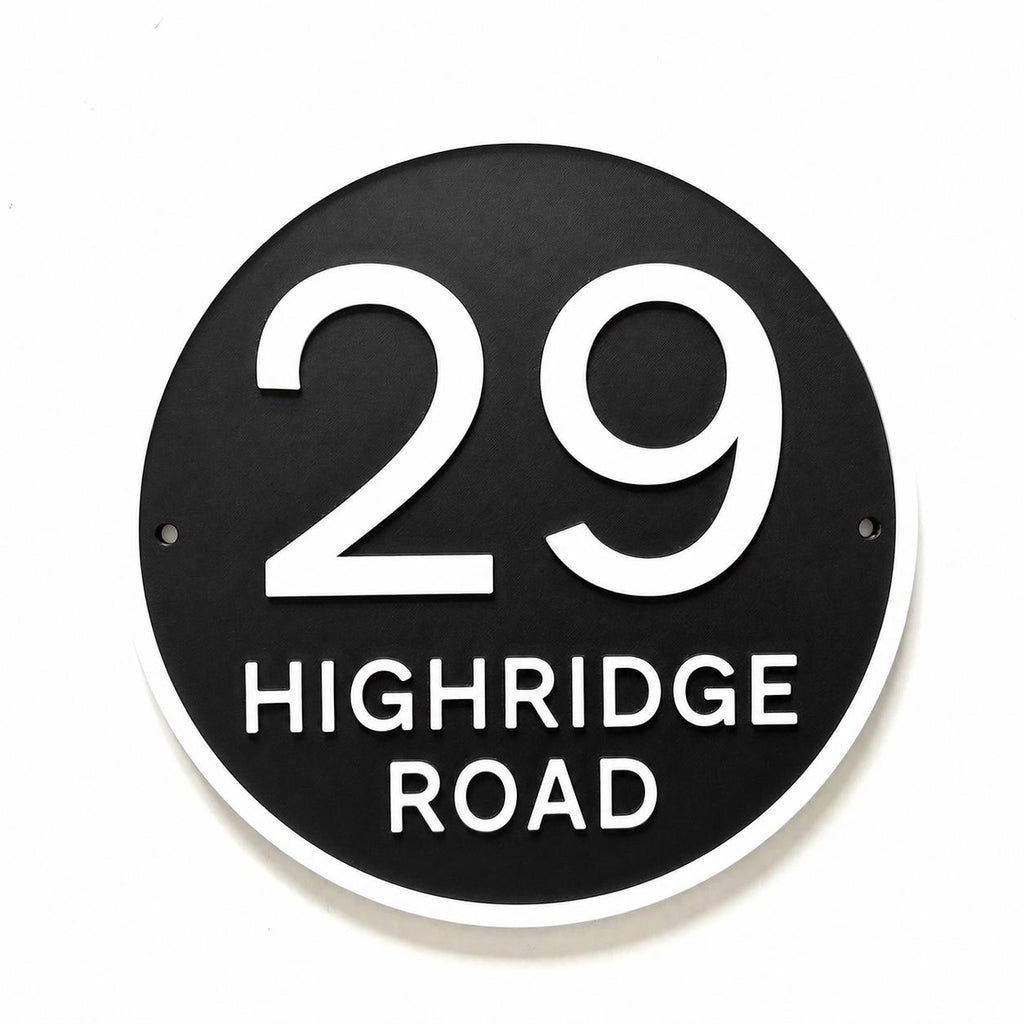 Personalised House Number Sign Custom Street Name Text Plaque Garden Wall Plate