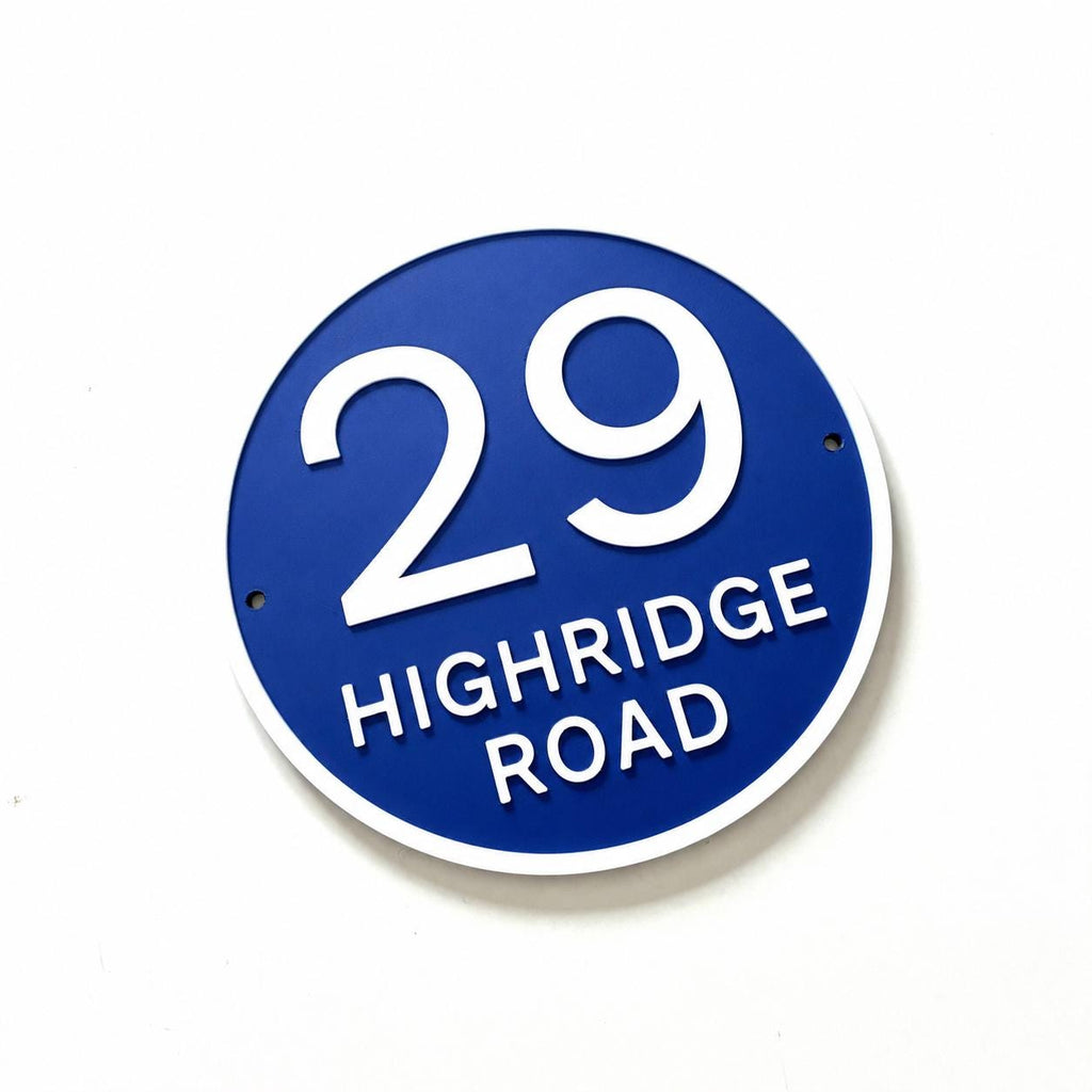 Personalised House Number Sign Custom Street Name Text Plaque Garden Wall Plate
