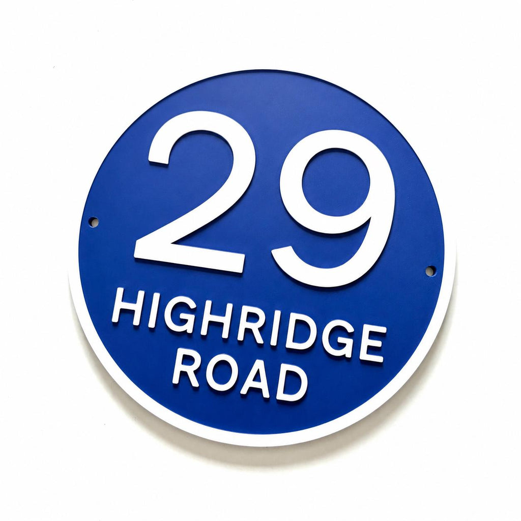 Personalised House Number Sign Custom Street Name Text Plaque Garden Wall Plate