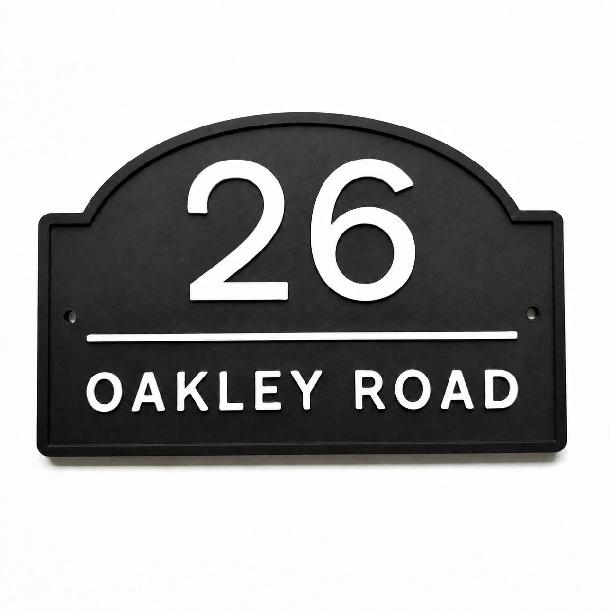Personalised House Number Sign Modern Custom Street Name Text Plaque Wall Plate