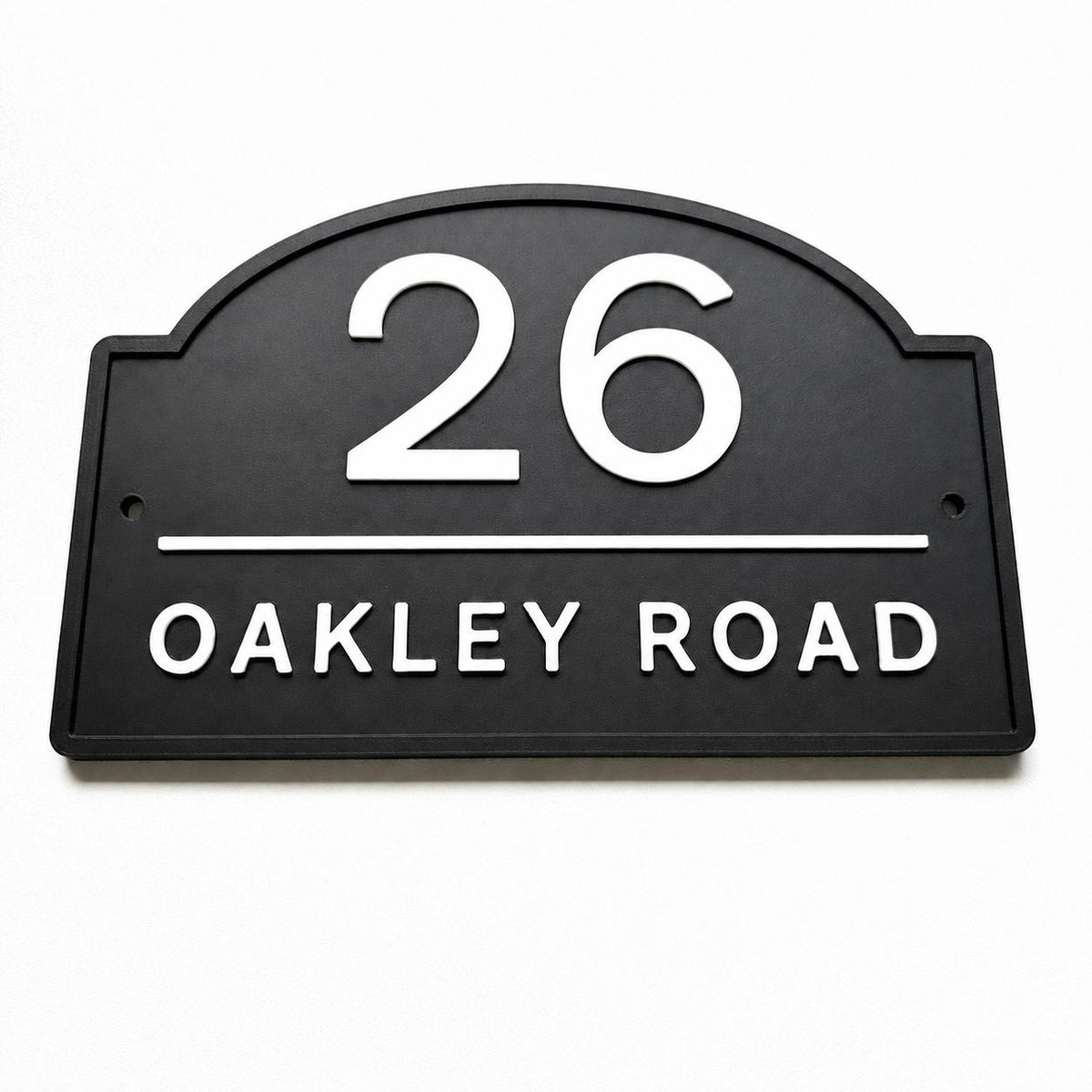 Personalised House Number Sign Modern Custom Street Name Text Plaque Wall Plate