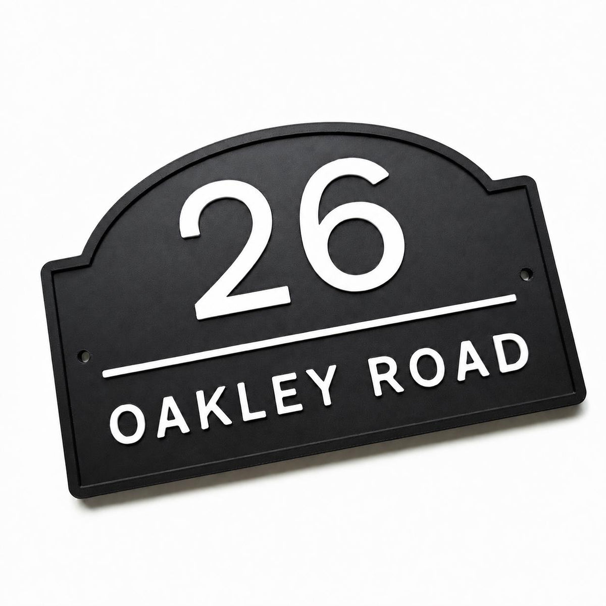 Personalised House Number Sign Modern Custom Street Name Text Plaque Wall Plate
