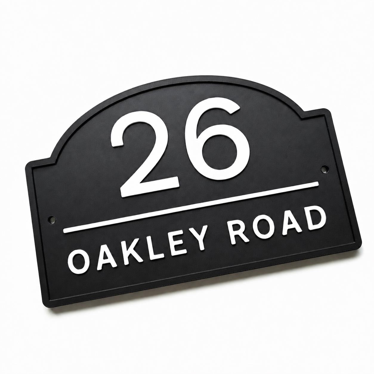 Personalised House Number Sign Modern Custom Street Name Text Plaque Wall Plate