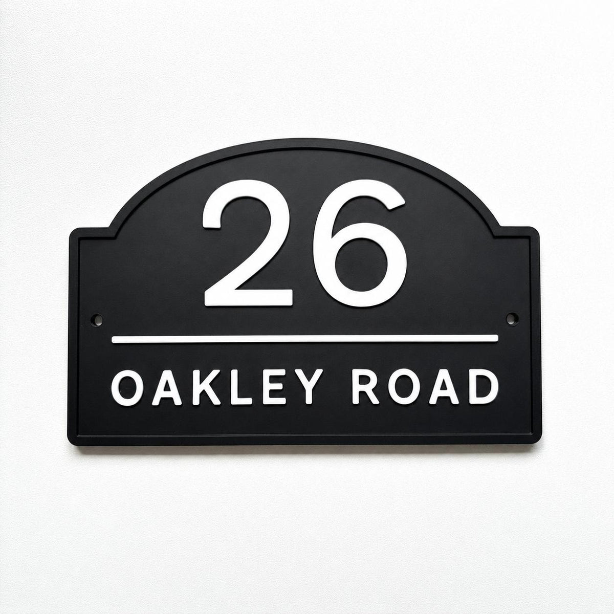 Personalised House Number Sign Modern Custom Street Name Text Plaque Wall Plate