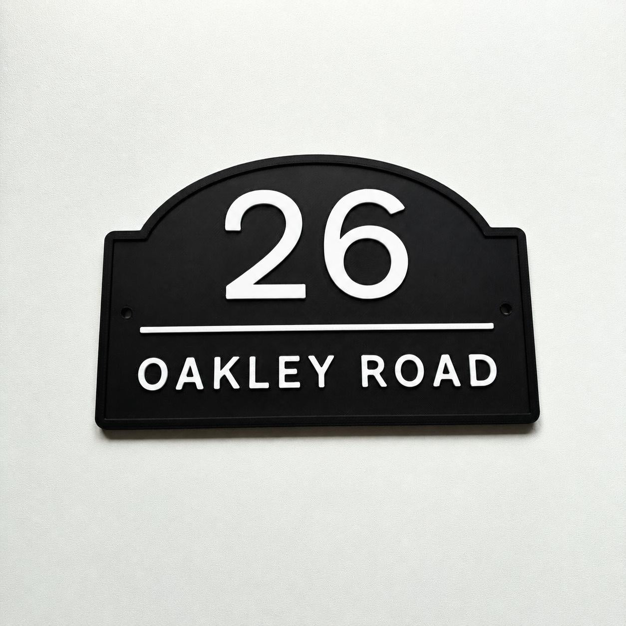 Personalised House Number Sign Modern Custom Street Name Text Plaque Wall Plate