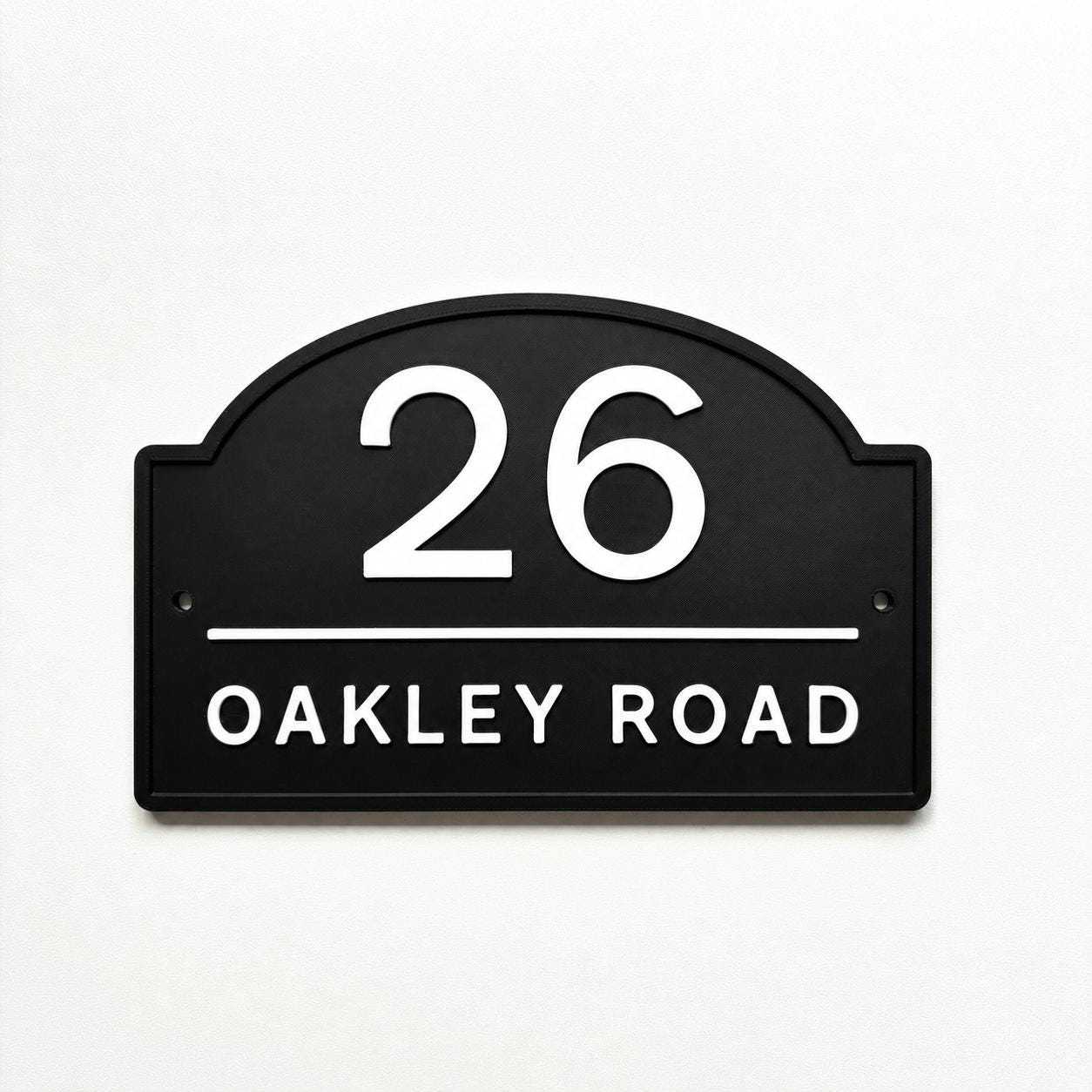 Personalised House Number Sign Modern Custom Street Name Text Plaque Wall Plate