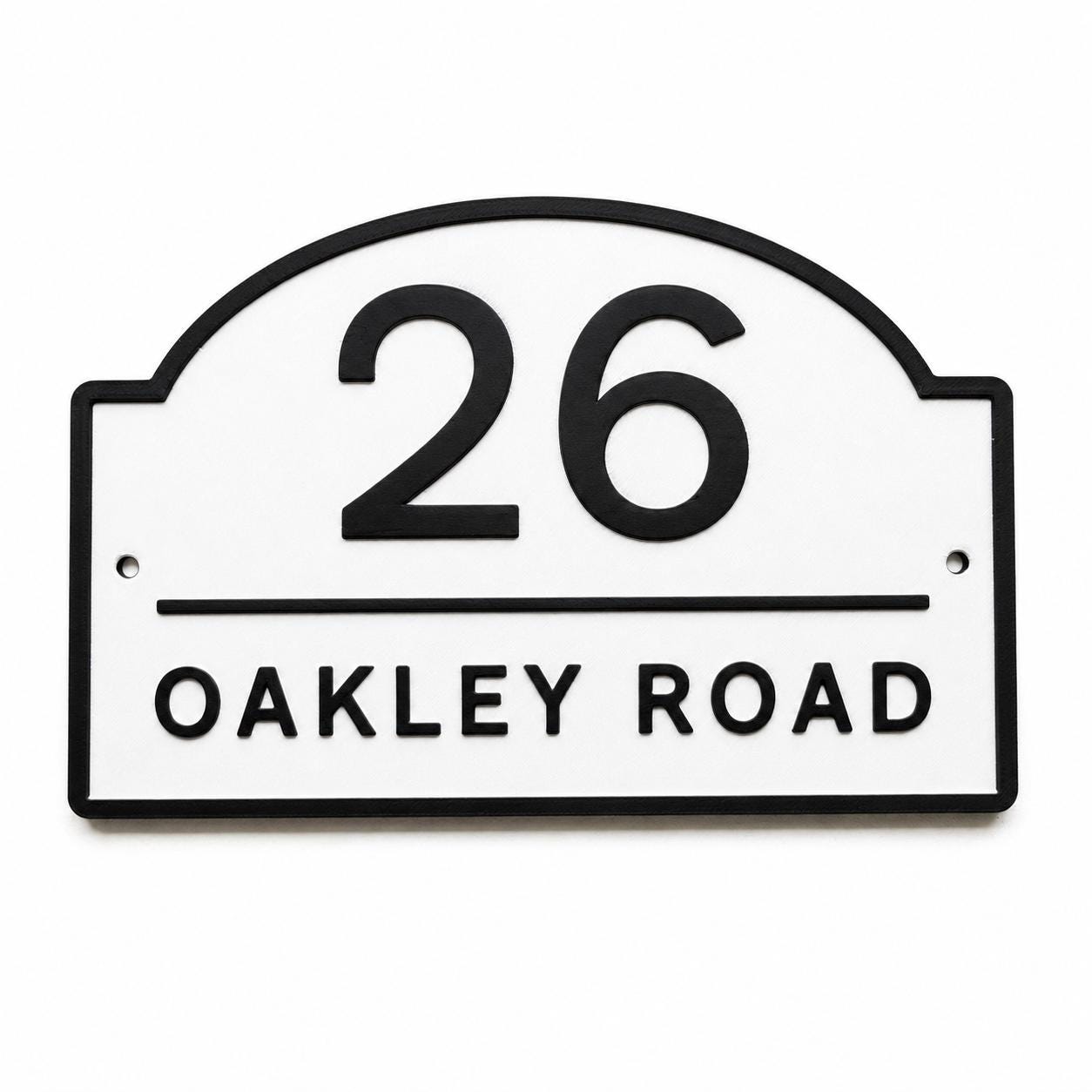 Personalised House Number Sign Modern Custom Street Name Text Plaque Wall Plate