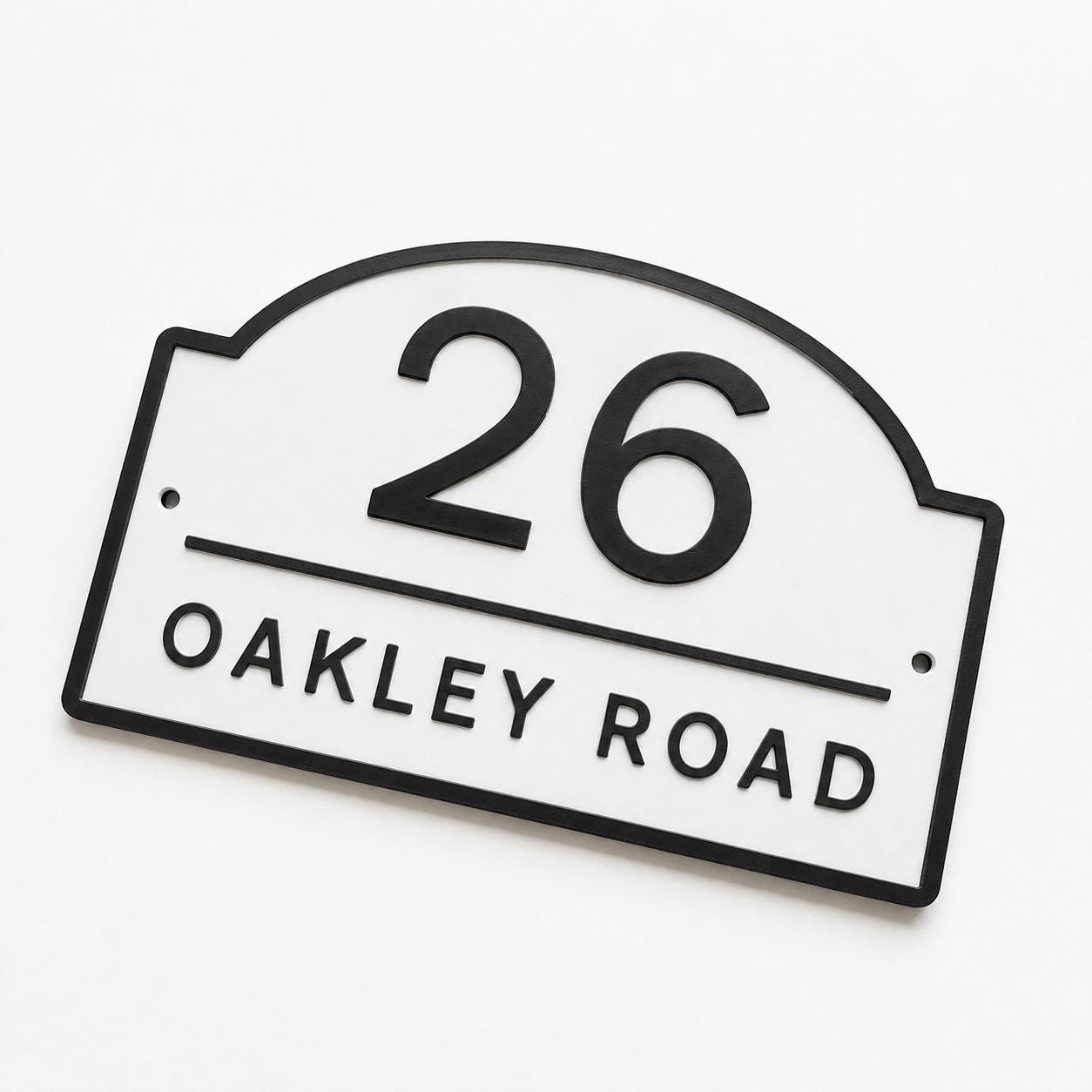 Personalised House Number Sign Modern Custom Street Name Text Plaque Wall Plate