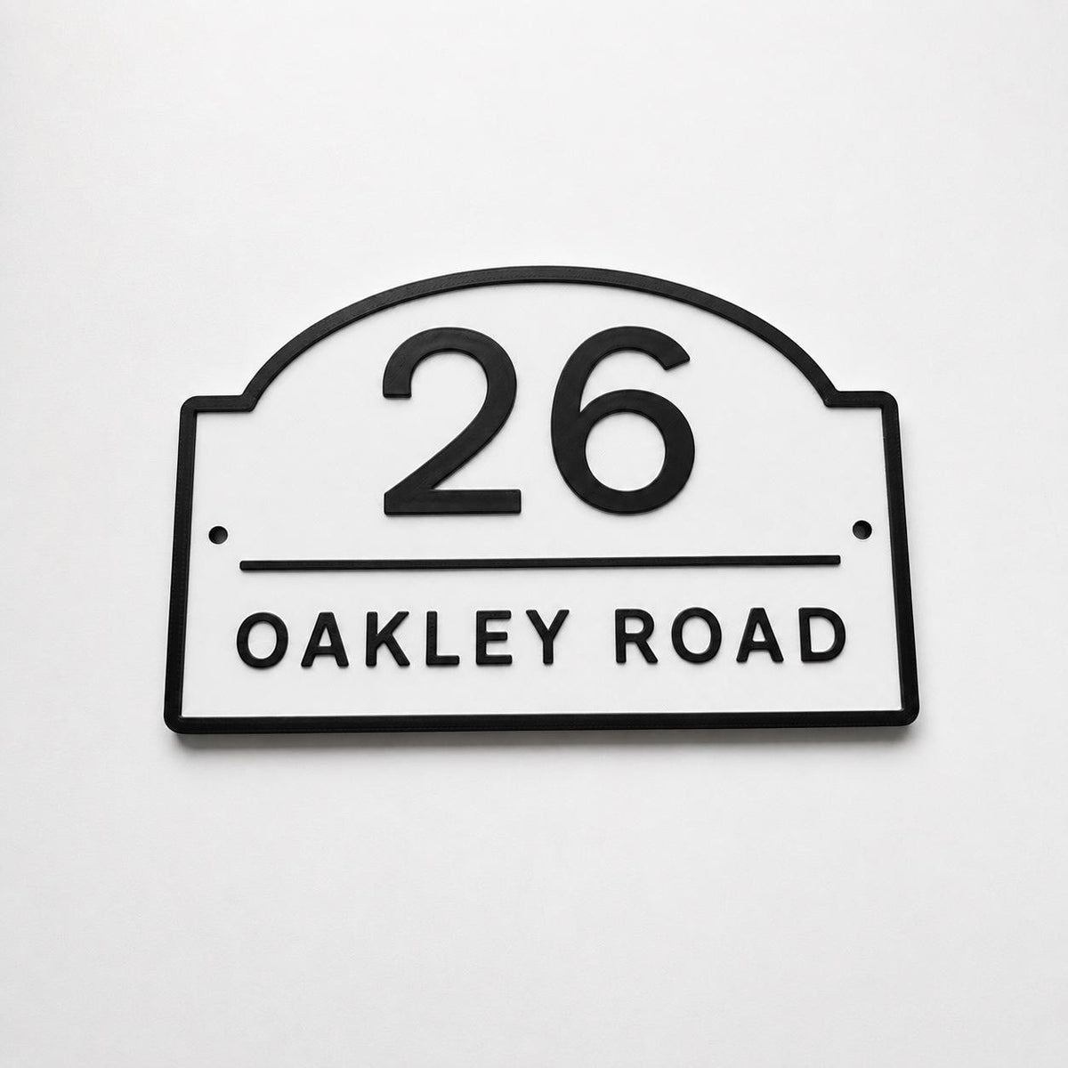Personalised House Number Sign Modern Custom Street Name Text Plaque Wall Plate