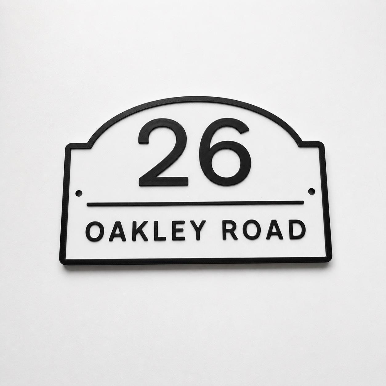 Personalised House Number Sign Modern Custom Street Name Text Plaque Wall Plate