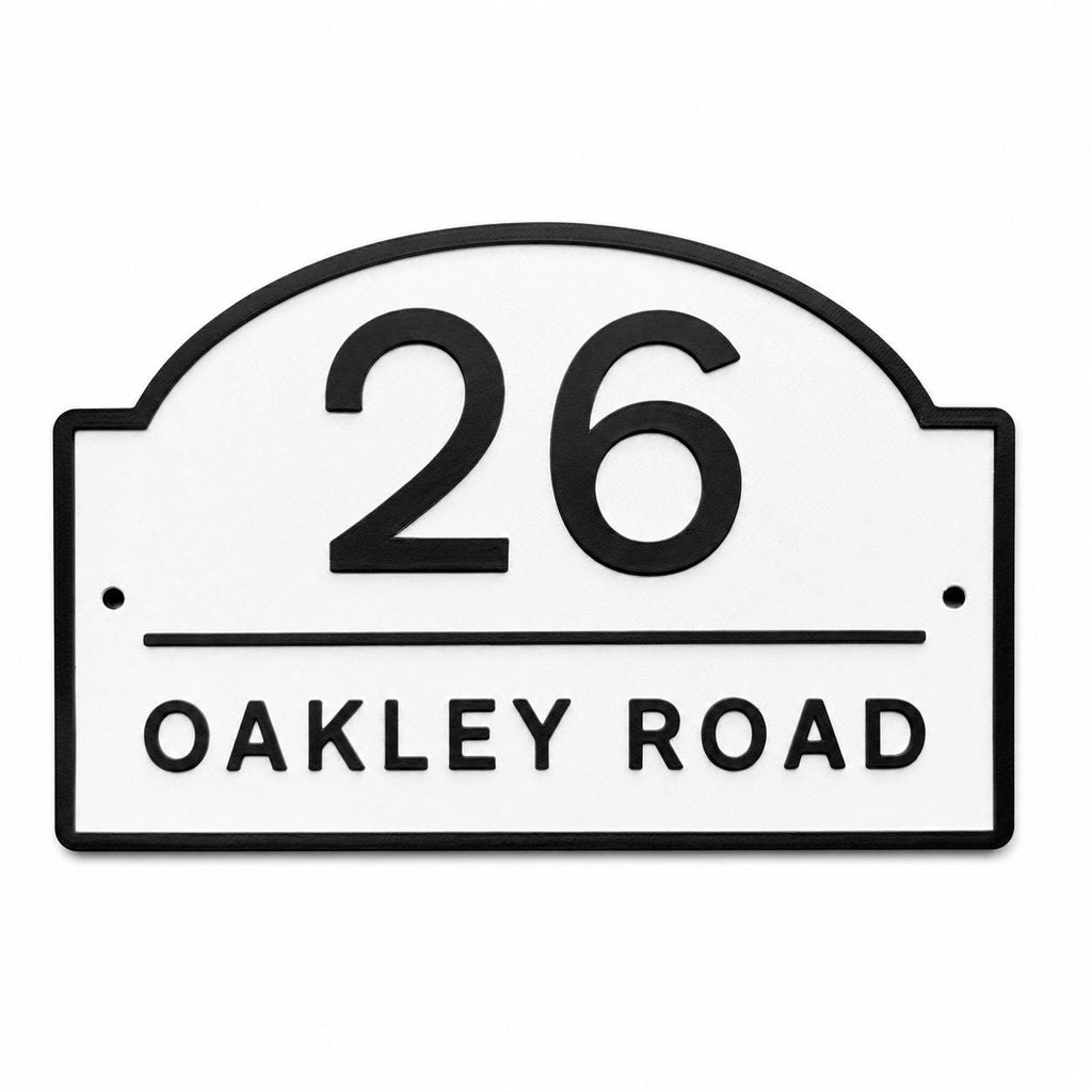 Personalised House Number Sign Modern Custom Street Name Text Plaque Wall Plate